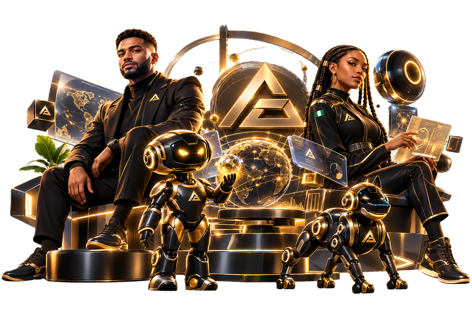 Agent Group characters and intelligent AI agents